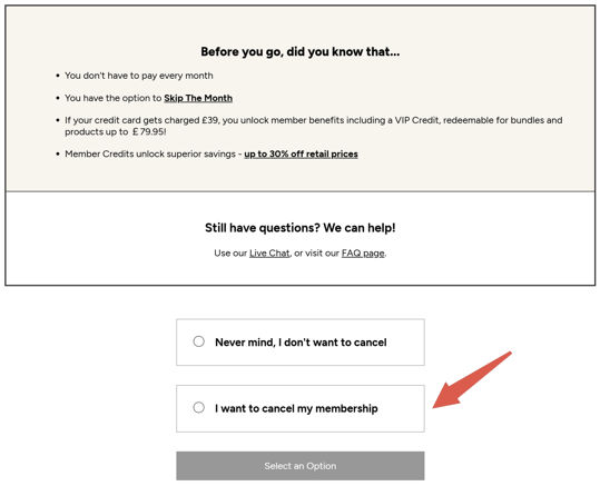 I Want to Cancel My Membership